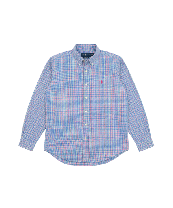 Chemise Polo Ralph Lauren à Carreaux Bleu - Taille L