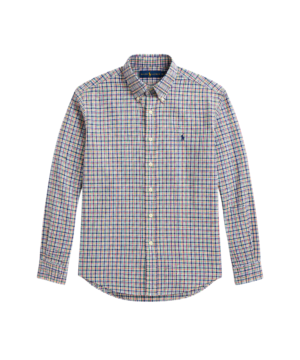 Chemise Polo Ralph Lauren à Petits Carreaux Bleu/Vert - Taille L