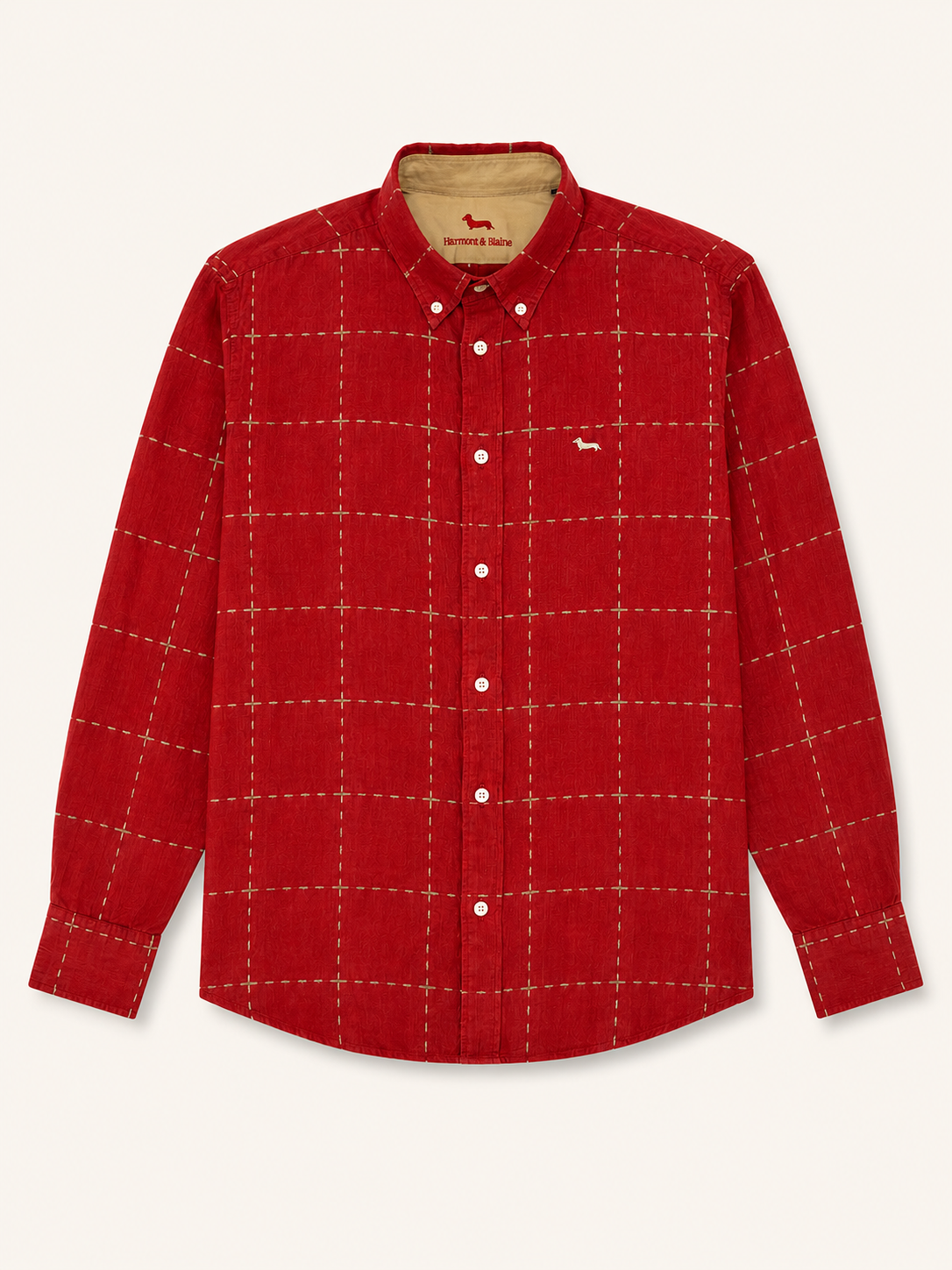 Chemise Harmont & Blaine Rouge à Carreaux Fenêtre - Taille M