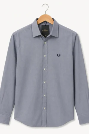 Chemise Fred Perry Slim Fit Bleu-Gris - Taille S