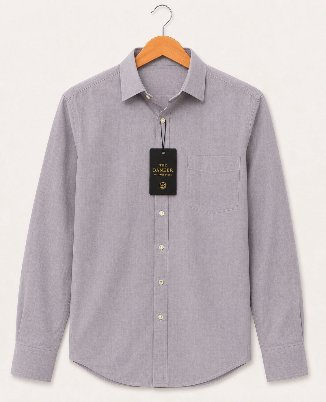 Chemise Canali Italienne Gris-Lilas - Taille 41 (M/L)