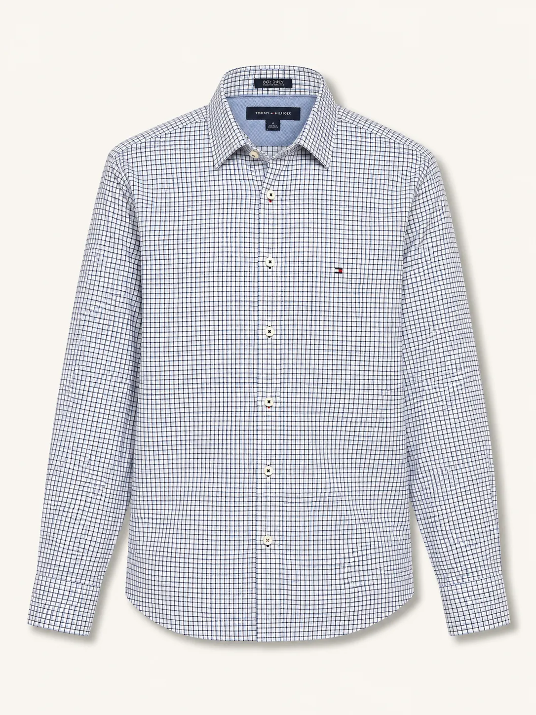 Chemise Tommy Hilfiger à Petits Carreaux Bleu/Blanc - Taille M