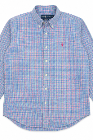 Chemise Polo Ralph Lauren à Carreaux Bleu - Taille L
