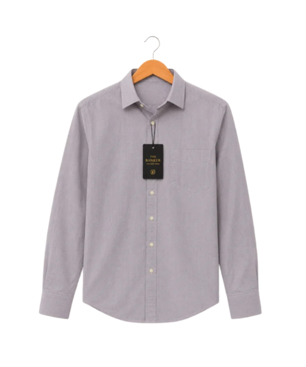 Chemise Canali Italienne Gris-Lilas - Taille 41 (M/L)