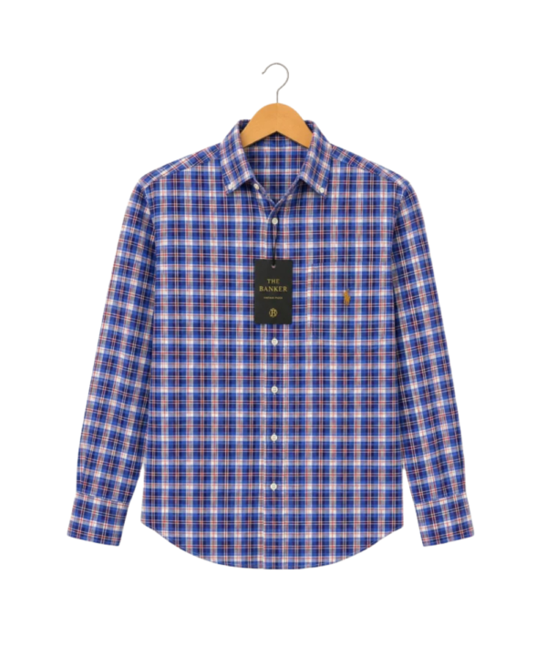 Chemise Ralph Lauren Classic Fit à Carreaux Bleu - Taille L