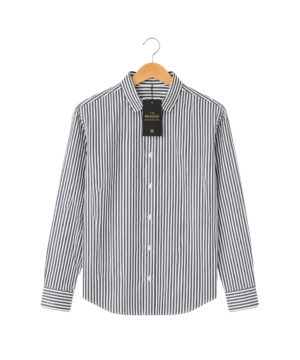 Chemise Lindbergh Slim Fit Rayée Bleu Marine - Taille XL