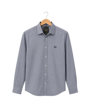 Chemise Fred Perry Slim Fit Bleu-Gris - Taille S