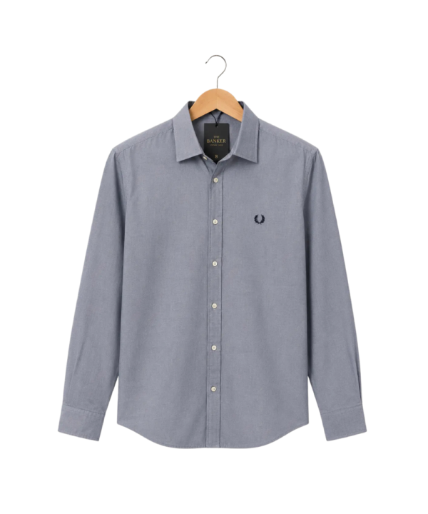 Chemise Fred Perry Slim Fit Bleu-Gris - Taille S