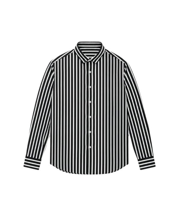 Chemise H&M à Rayures Noires et Blanches - Taille L