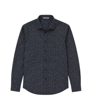 Chemise Zara Man Slim Fit Bleu Marine à Micro-Motif - Taille M