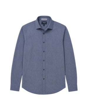 Chemise Armani Jeans Custom Fit Bleu à Micro-Pois - Taille M